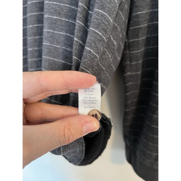 Marine Layer Long‎ Sleeve Shirt Men’s XL Gray Henley Pullover Striped Lined - Picture 3 of 6